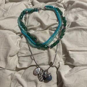 Free People Layered Boho Necklace | Beaded Charm Statement